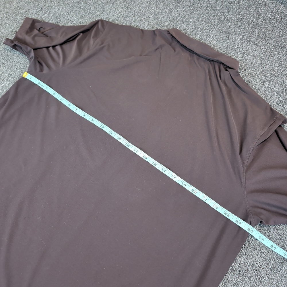 Nike Golf Dri-FIT Polo Shirt Men XL Brown Diamond Grid Flint Hills National Poly - Picture 9 of 10
